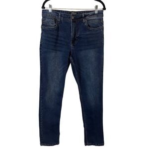 Kenneth Cole Jeans 34x32 Straight Leg Classic Medium Wash Blue Denim